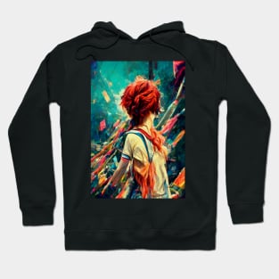 Colorful woman looking back Hoodie